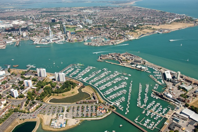 vista aerea de Gosport, Reino Unido