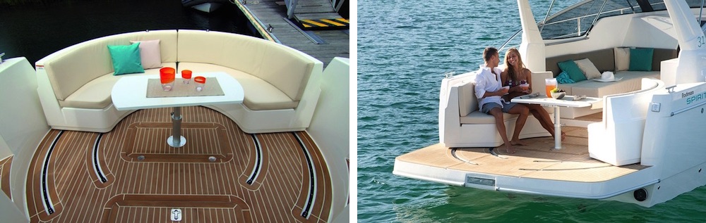 Rodman Spirit 31 - sofá giratorio - barcos a motor de diseño innovador